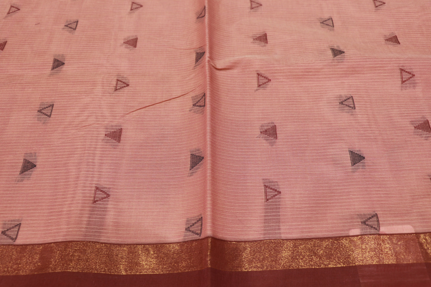 Cotton saree  brown colour - Vaishali Silks