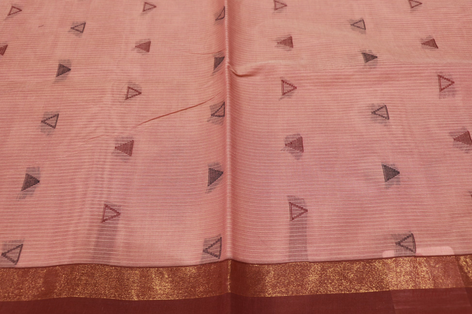 Cotton saree  brown colour - Vaishali Silks