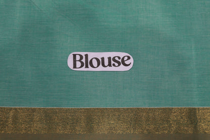 Cotton saree Blue  colour - Vaishali Silks