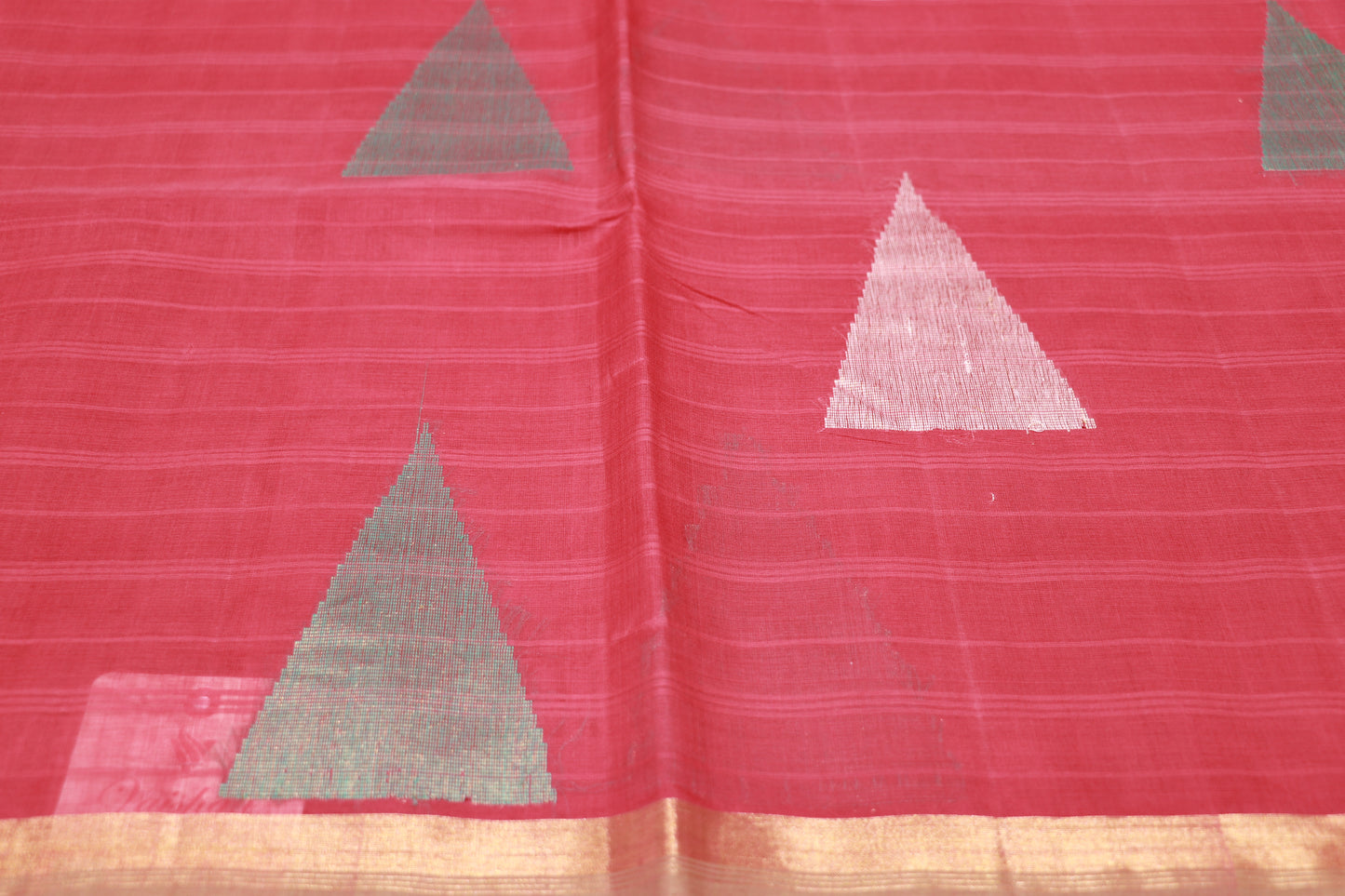 Cotton Saree  Red  Colour - Vaishali Silks