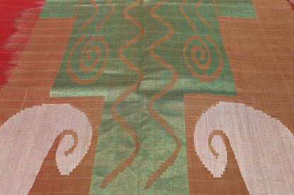 Cotton Saree  Red  Colour - Vaishali Silks