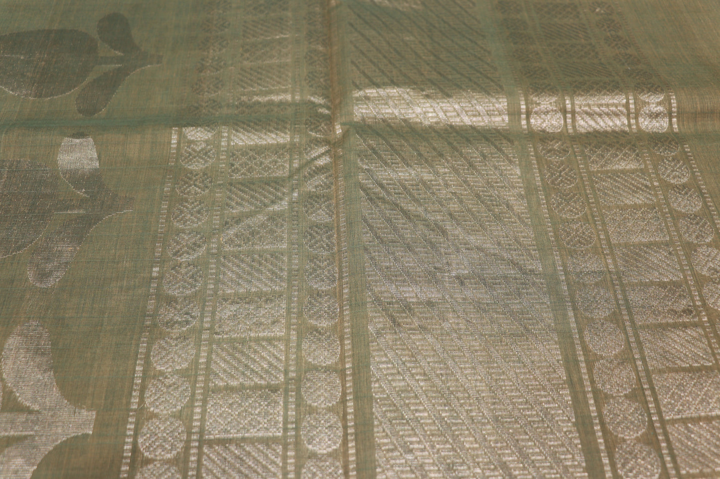 Cotton Saree Ramya Green Colour - Vaishali Silks