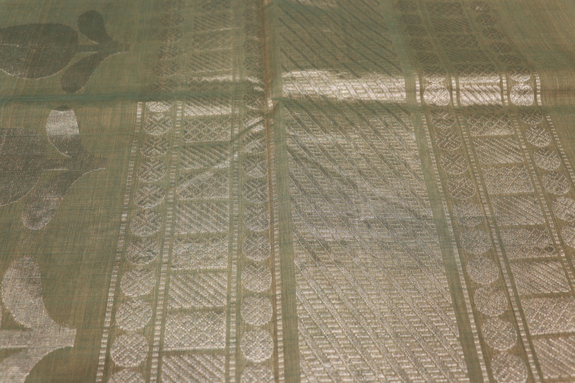 Cotton Saree Ramya Green Colour - Vaishali Silks