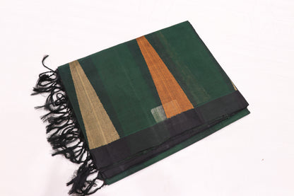 Cotton  Saree Green  Colour - Vaishali Silks