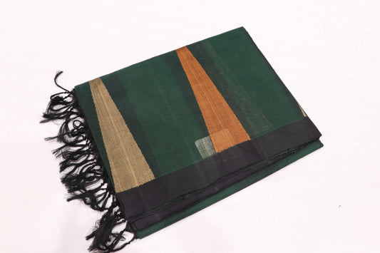 Cotton  Saree Green  Colour - Vaishali Silks
