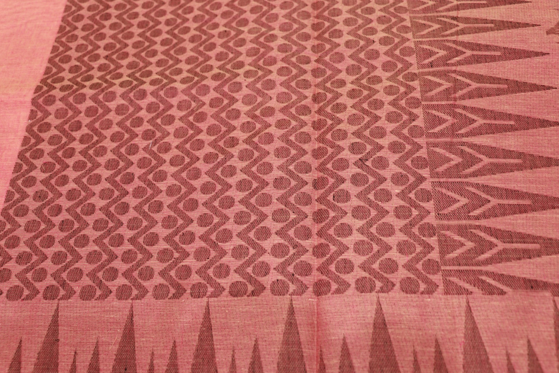 Cotton  Saree  Peach  Colour - Vaishali Silks