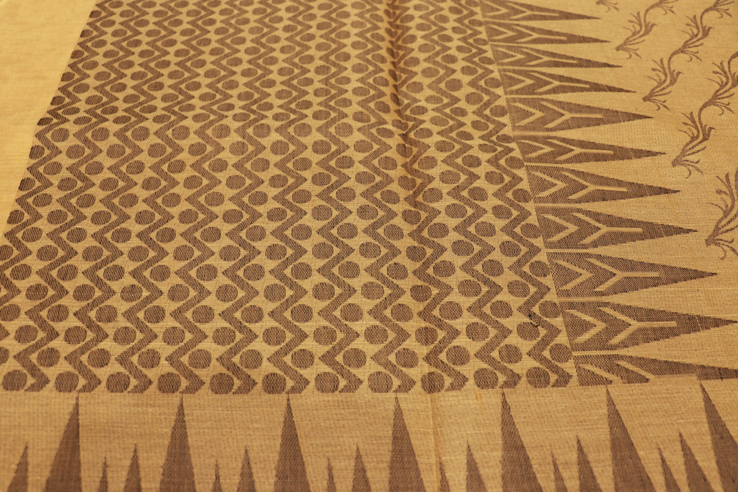 Cotton  Saree Light Mustard Colour - Vaishali Silks