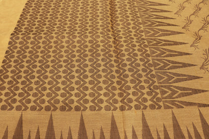 Cotton  Saree Light Mustard Colour - Vaishali Silks