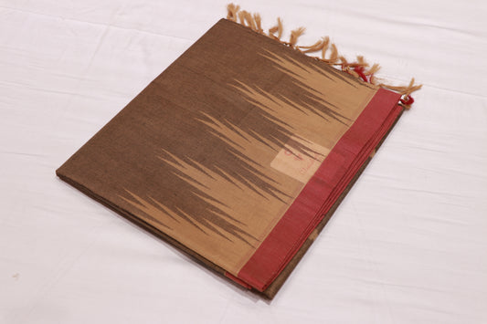 Cotton Saree Brown Colour - Vaishali Silks