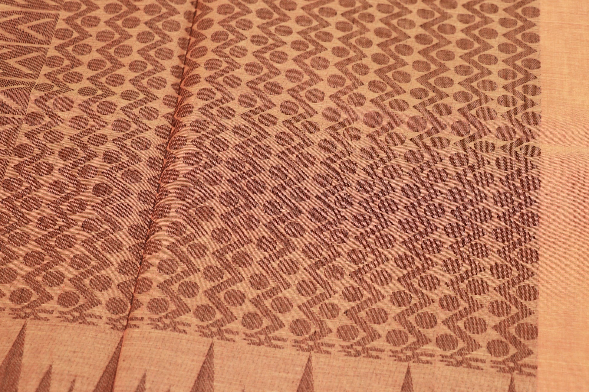Cotton Saree Light  Brown Colour - Vaishali Silks