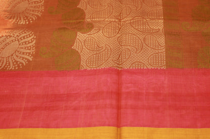 cotton saree Orange colour - Vaishali Silks