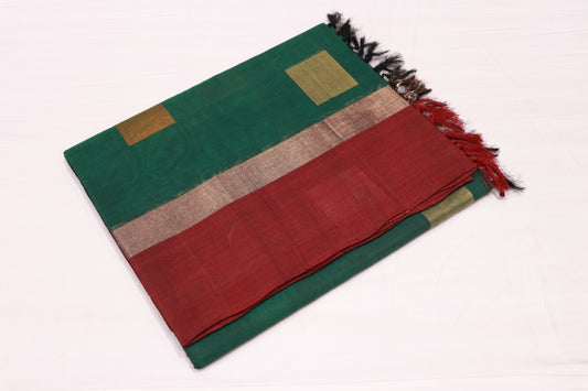 cotton saree Green Colour - Vaishali Silks