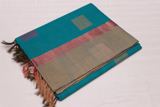 cotton saree Blue Colour - Vaishali Silks