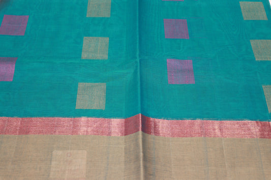 cotton saree Blue Colour - Vaishali Silks