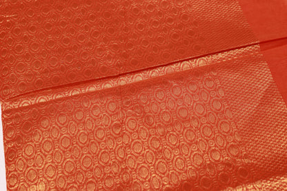 Cotton Saree Orange Colour - Vaishali Silks