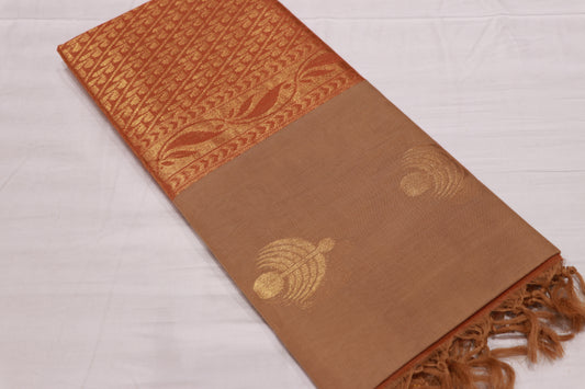 Cotton Saree Sandel colour - Vaishali Silks