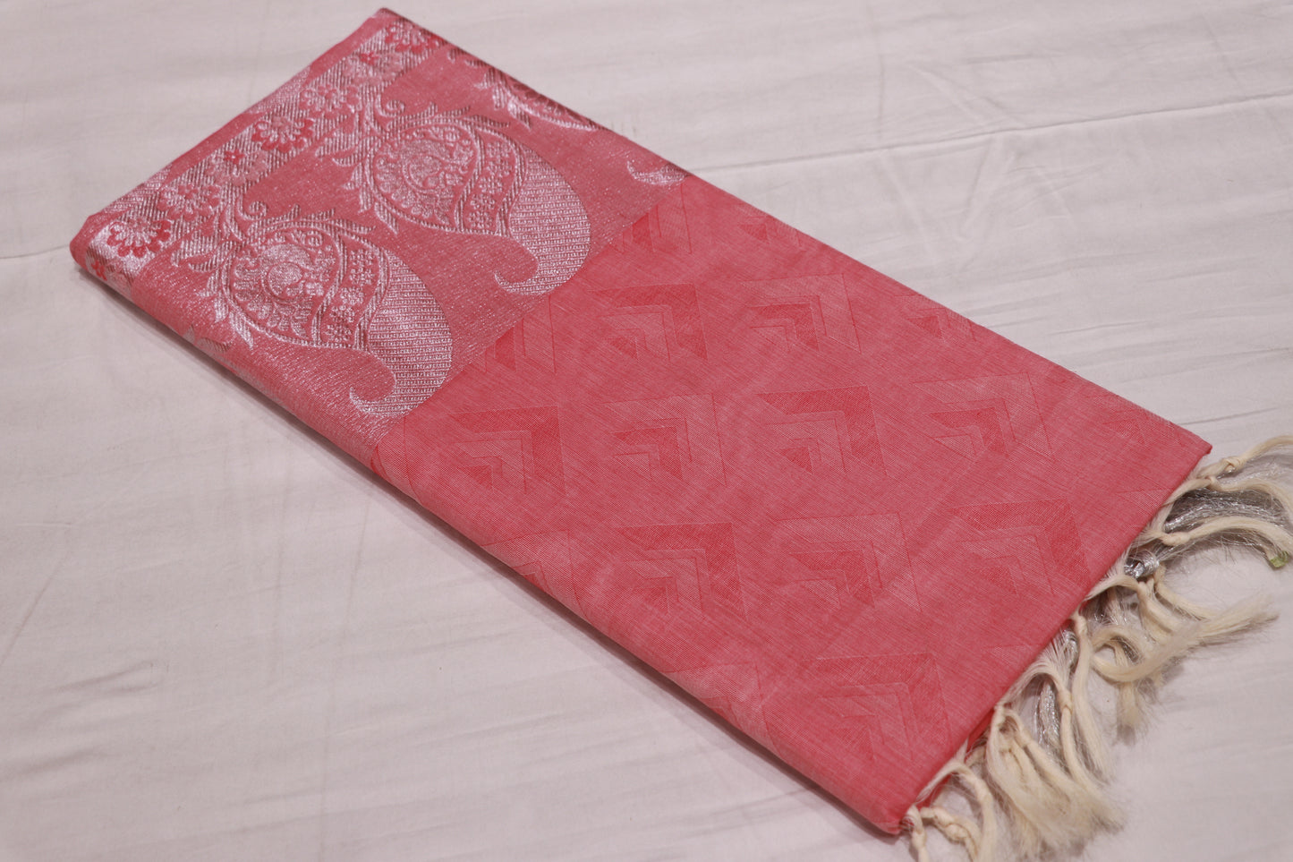 Cotton Saree  pink colour - Vaishali Silks