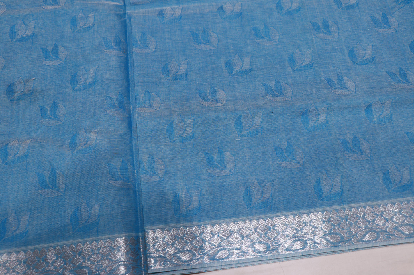 Cotton Saree  Blue colour - Vaishali Silks