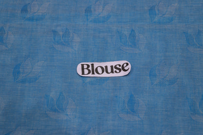 Cotton Saree  Blue colour - Vaishali Silks