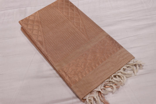 Cotton Saree Sandel  Colour - Vaishali Silks