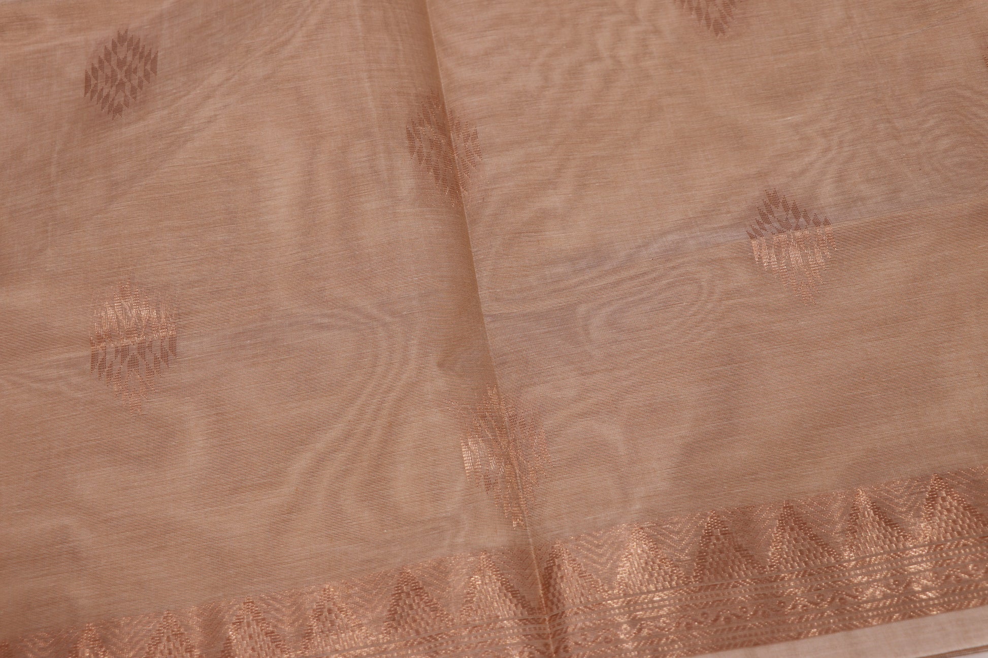 Cotton Saree Sandel  Colour - Vaishali Silks