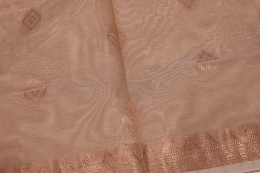 Cotton Saree Sandel  Colour - Vaishali Silks