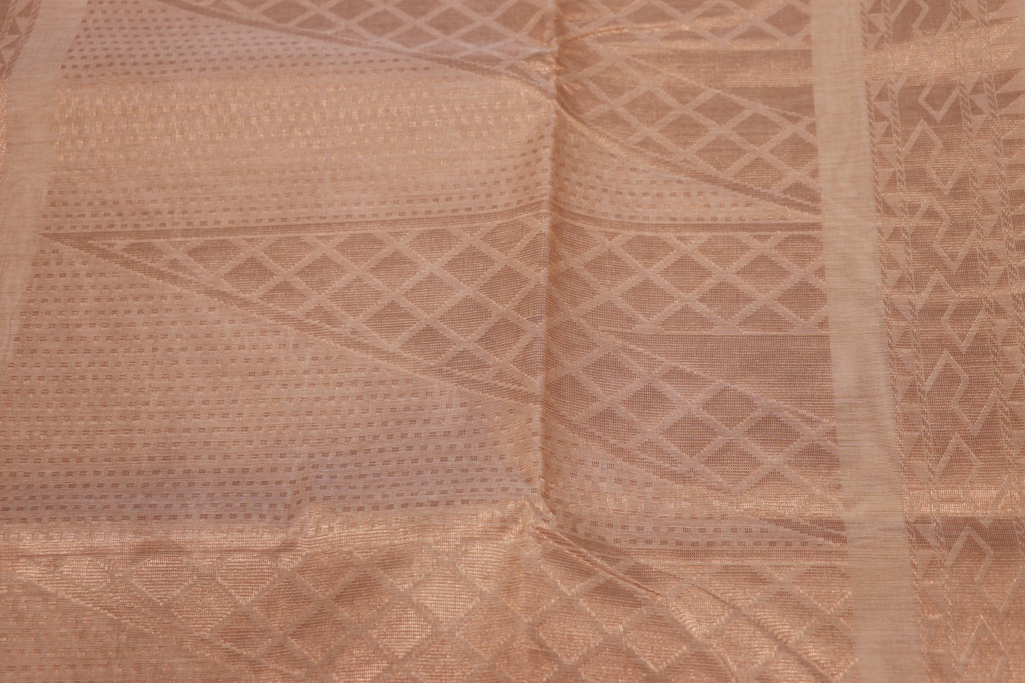 Cotton Saree Sandel  Colour - Vaishali Silks