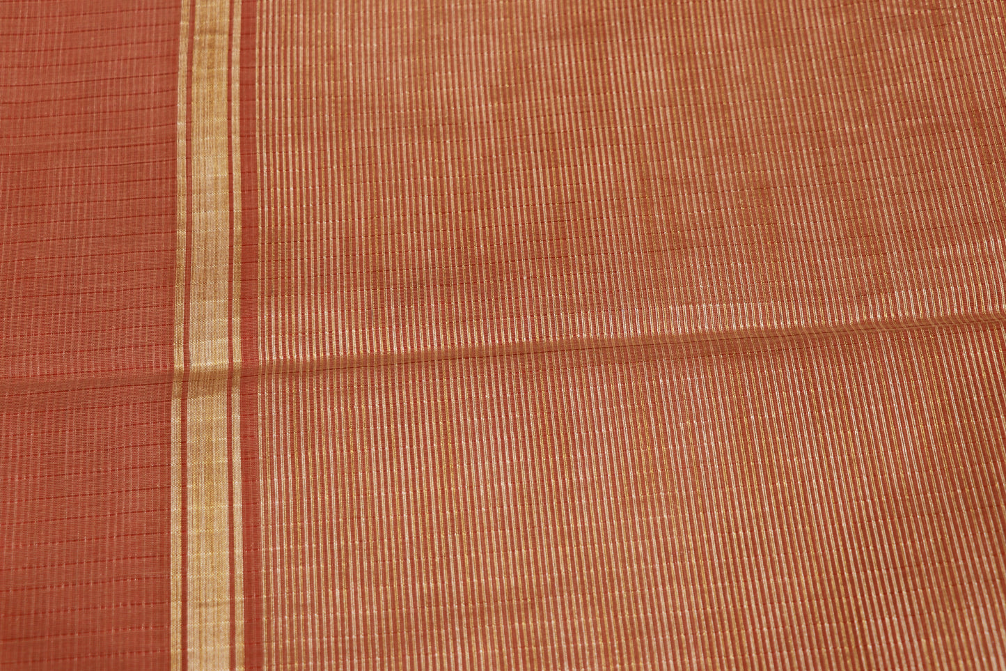 Cotton Saree Sandel With Brown - Vaishali Silks