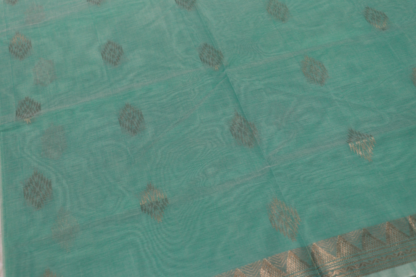 Cotton Saree Light  Green - Vaishali Silks