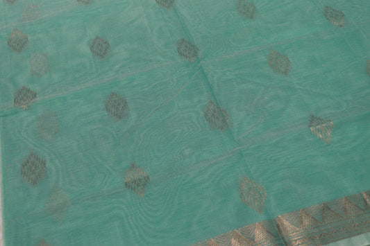 Cotton Saree Light  Green - Vaishali Silks