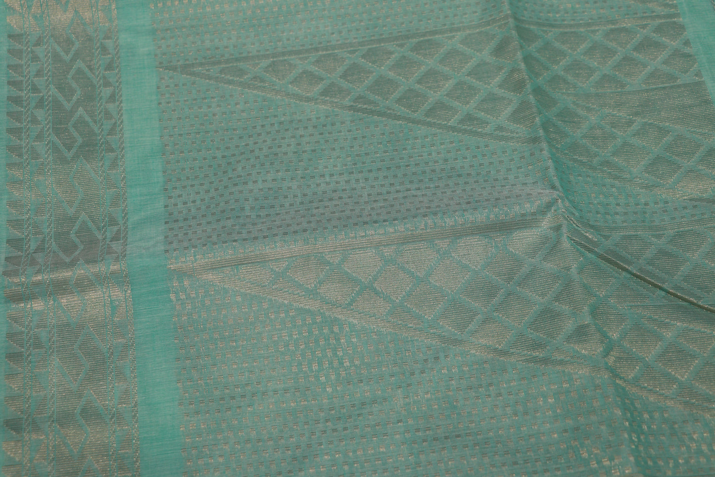 Cotton Saree Light  Green - Vaishali Silks