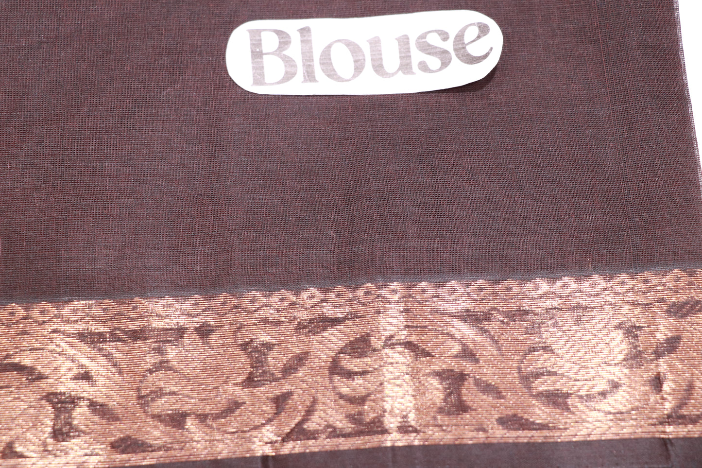 Cotton Saree  Brown Colour - Vaishali Silks