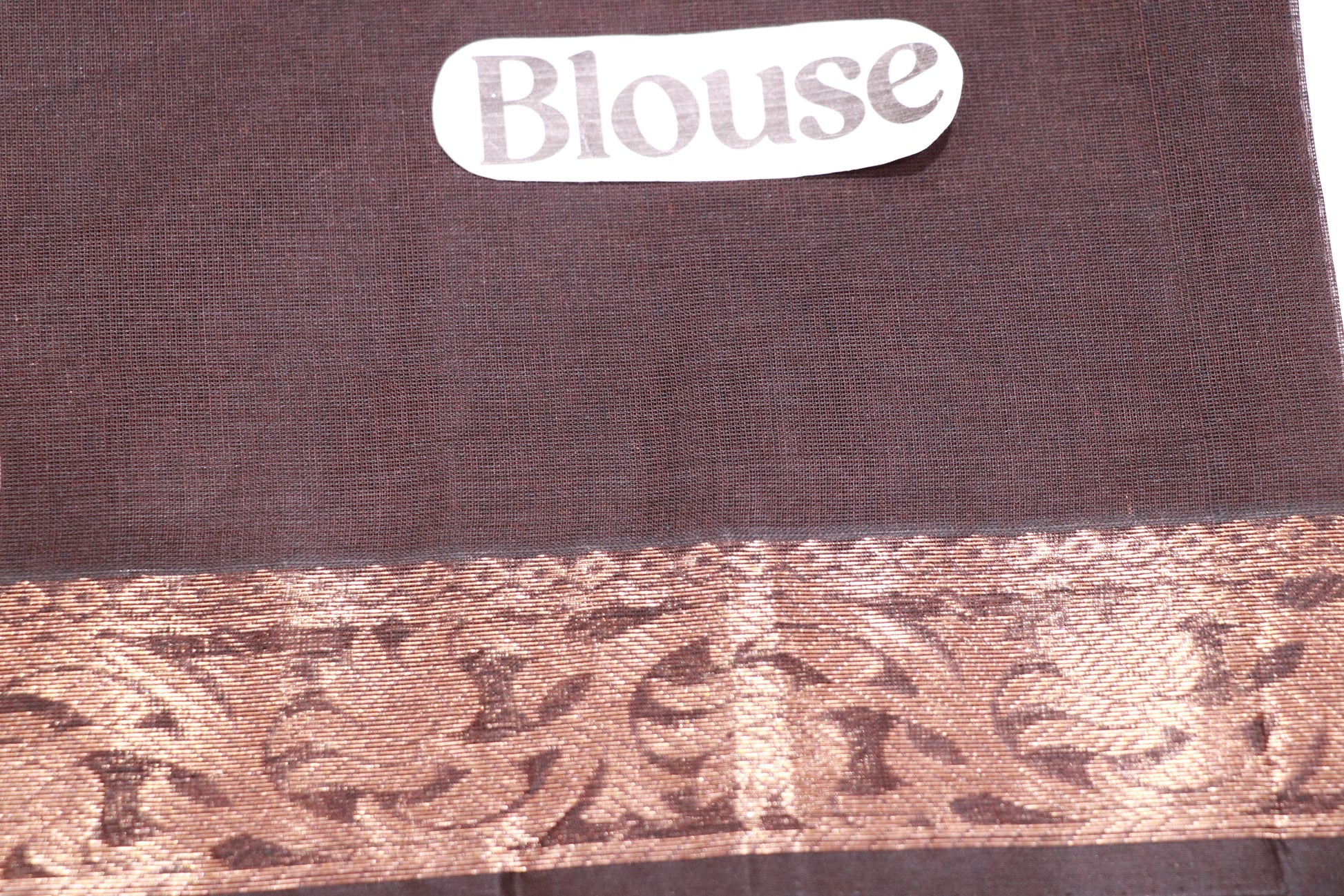 Cotton Saree  Brown Colour - Vaishali Silks