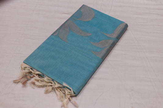 Cotton Saree Blue Colour - Vaishali Silks