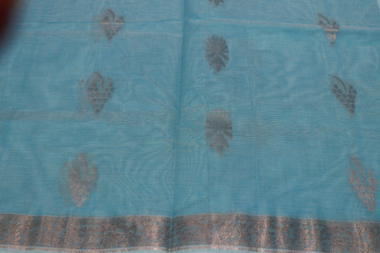 Cotton Saree Blue Colour - Vaishali Silks