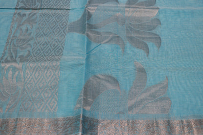 Cotton Saree Blue Colour - Vaishali Silks