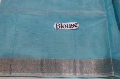 Cotton Saree Blue Colour - Vaishali Silks