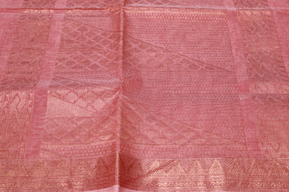 Cotton Saree  Peach Colour - Vaishali Silks