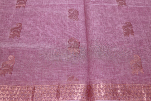 Cotton Saree Violet Colour - Vaishali Silks