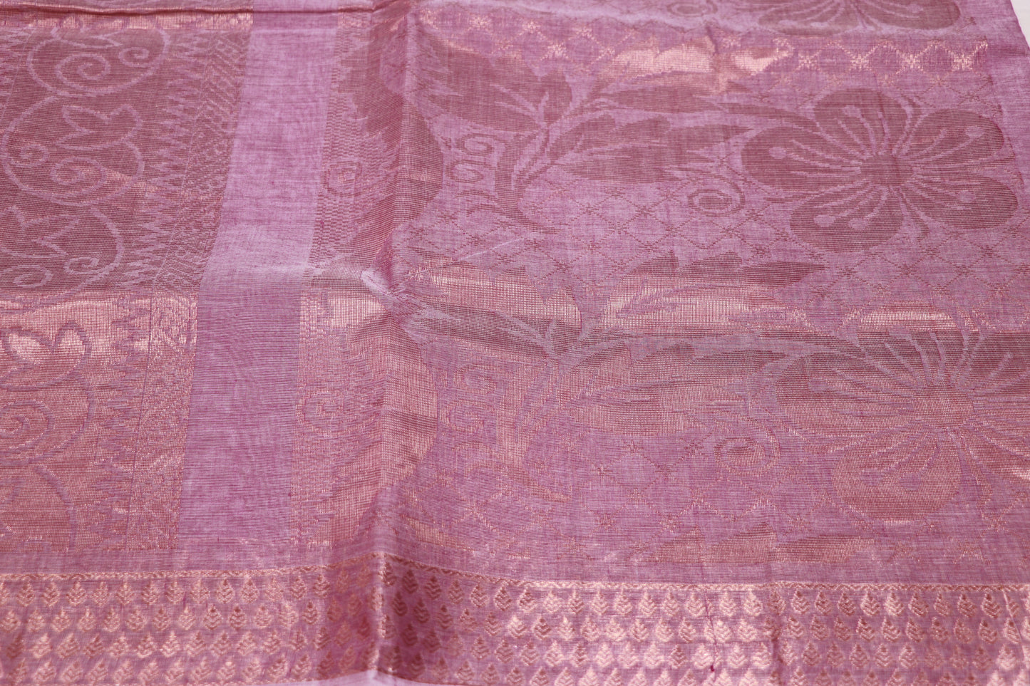 Cotton Saree Violet Colour - Vaishali Silks