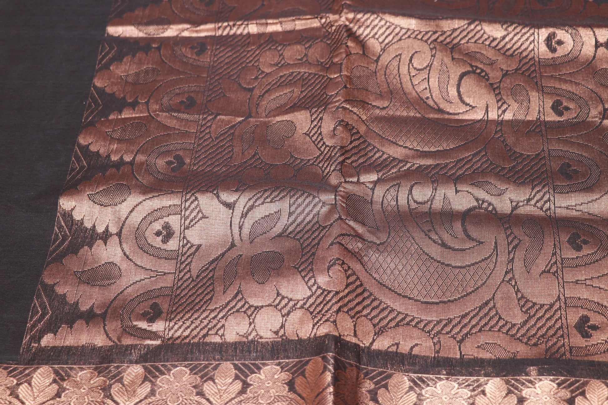 Cotton Saree black colour - Vaishali Silks
