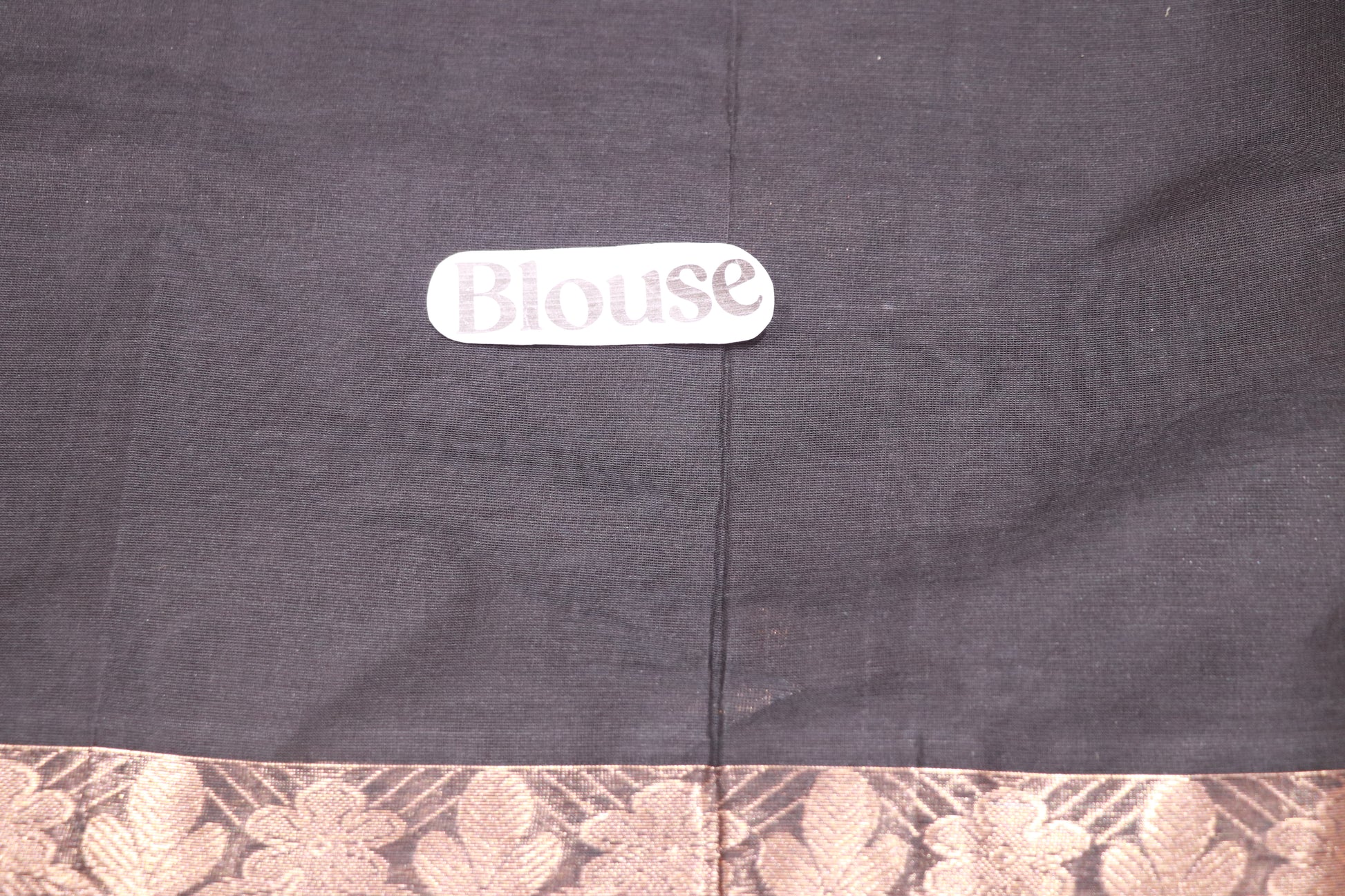 Cotton Saree black colour - Vaishali Silks
