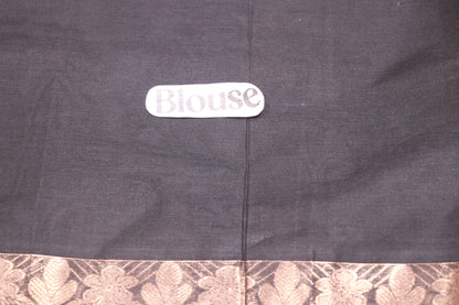 Cotton Saree black colour - Vaishali Silks