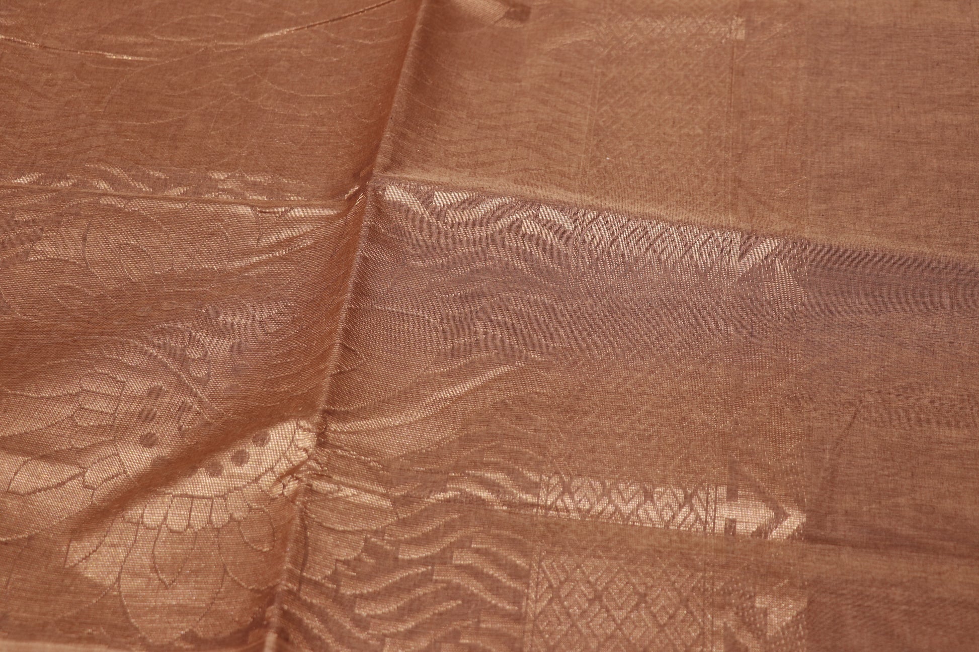 Cotton Saree brown  colour - Vaishali Silks
