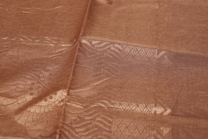 Cotton Saree brown  colour - Vaishali Silks