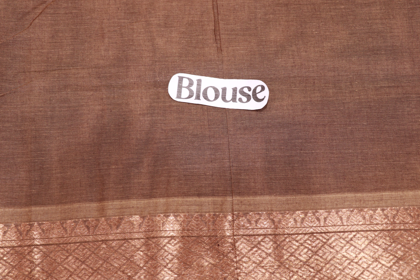 Cotton Saree brown  colour - Vaishali Silks