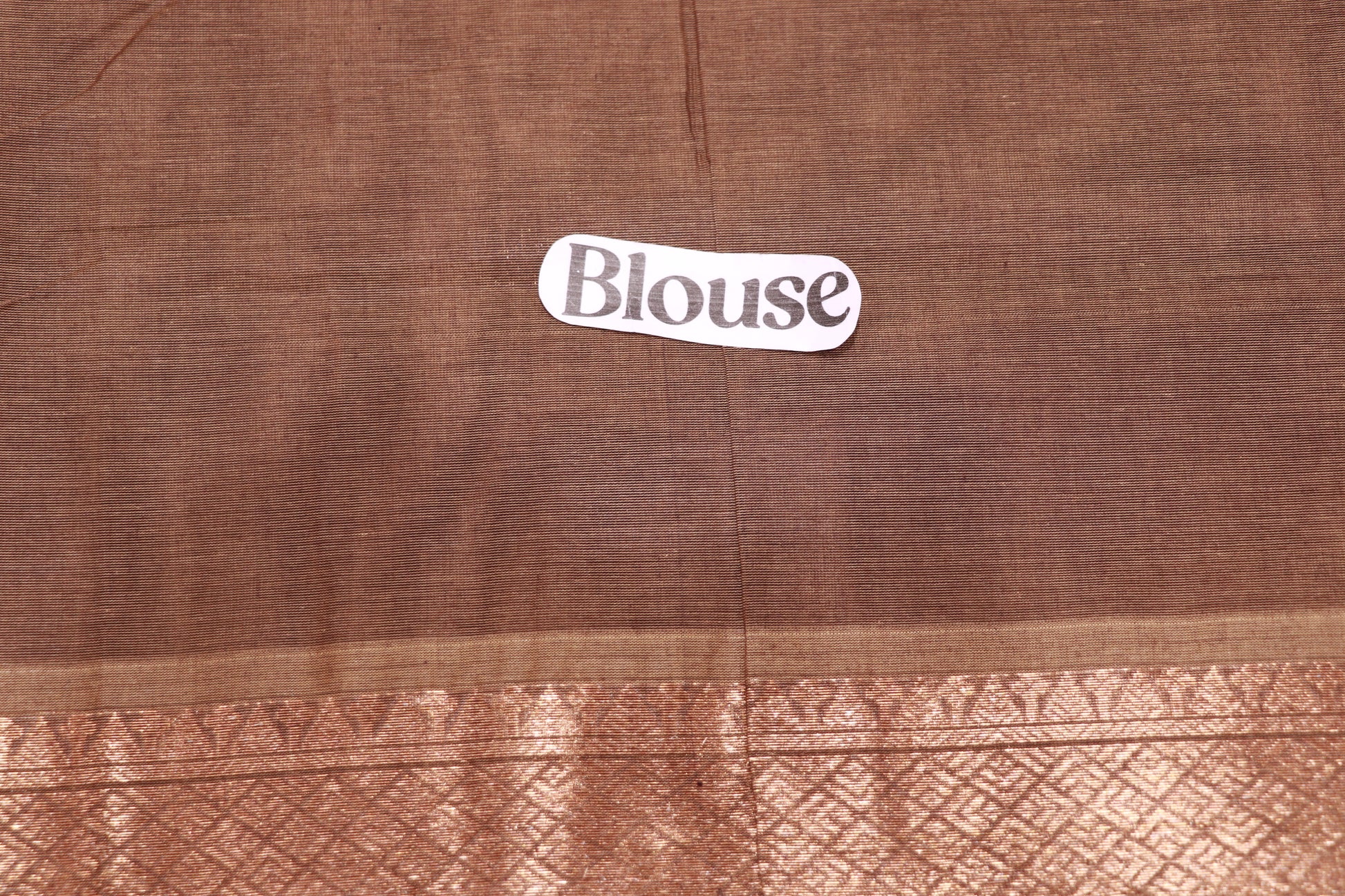 Cotton Saree brown  colour - Vaishali Silks