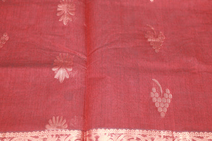 Cotton Saree red colour - Vaishali Silks