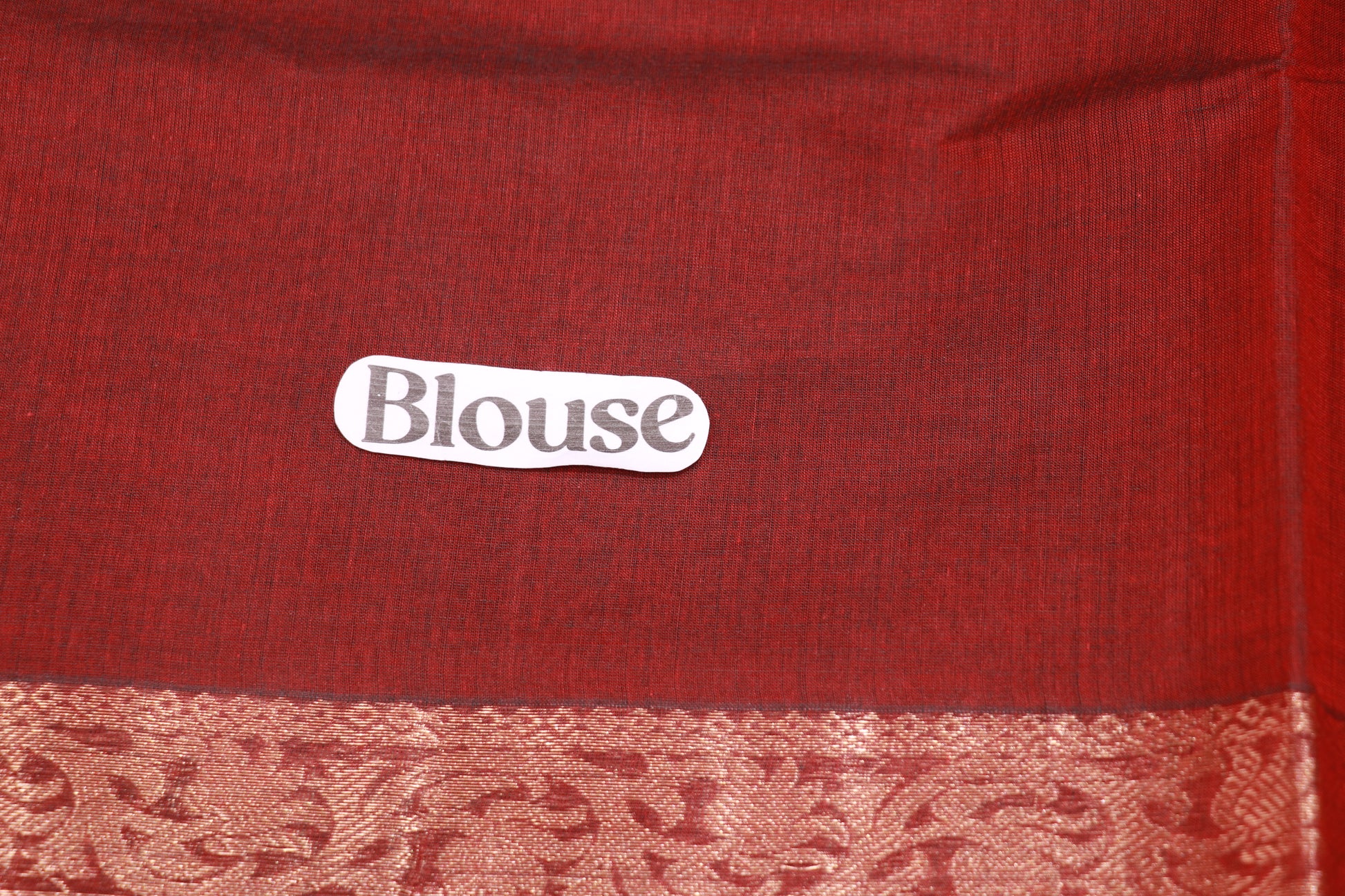 Cotton Saree red colour - Vaishali Silks
