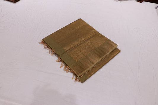 Cotton Saree  green colour - Vaishali Silks